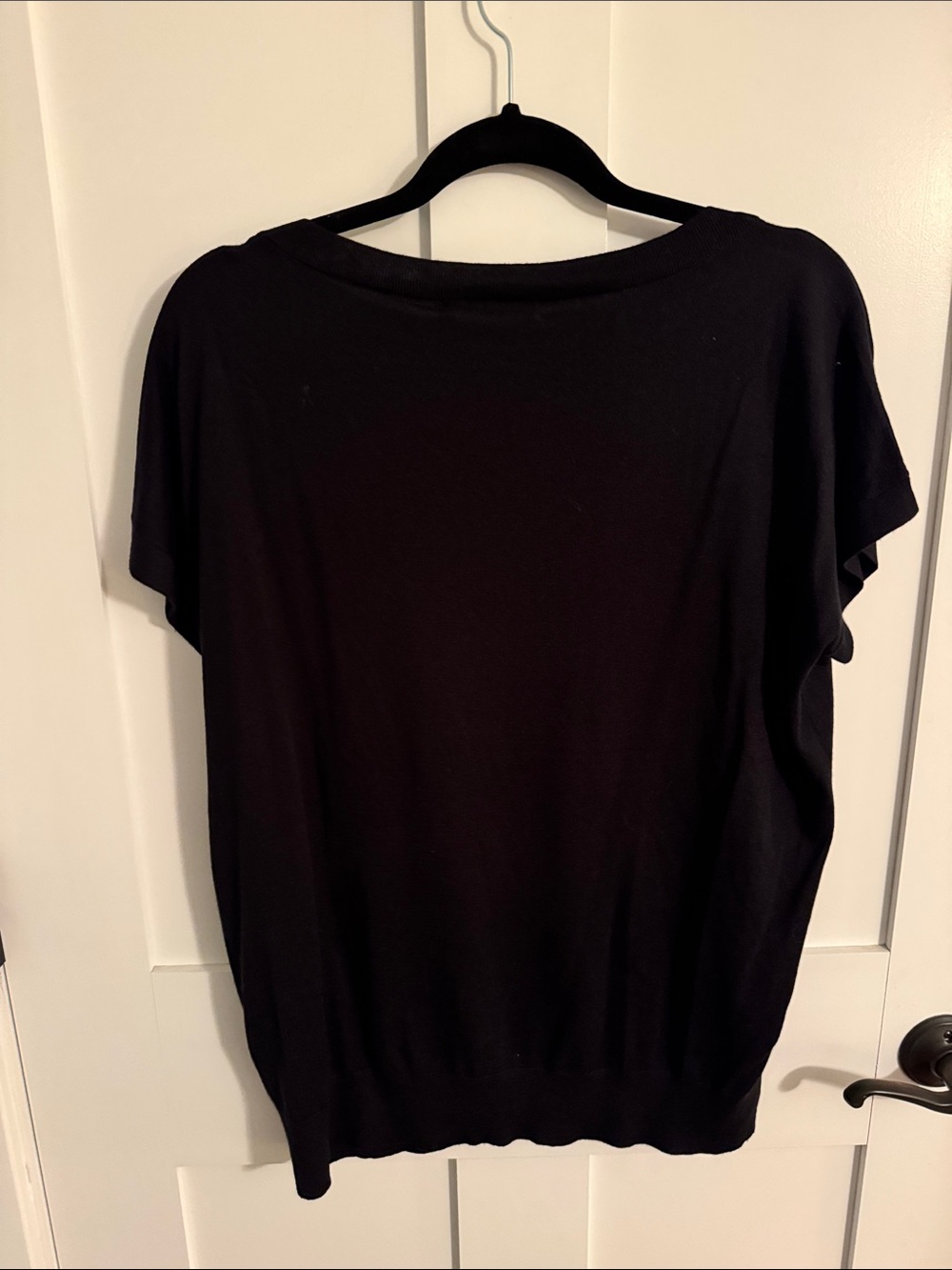 Lauren Ralph Lauren Black Short-Sleeve Knit Top with Boat Neck size xl NWT - Picture 6 of 6
